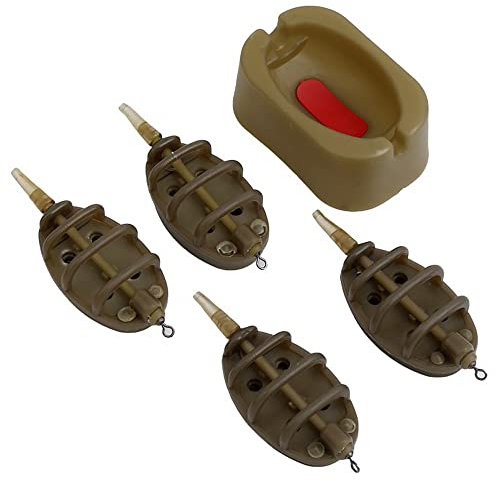 Platt inlinemetod matare, fiske inline-matare med snabbfrigörande form drennanmetod matare fisketillbehör (15 g 20 g 25 g 35 g)