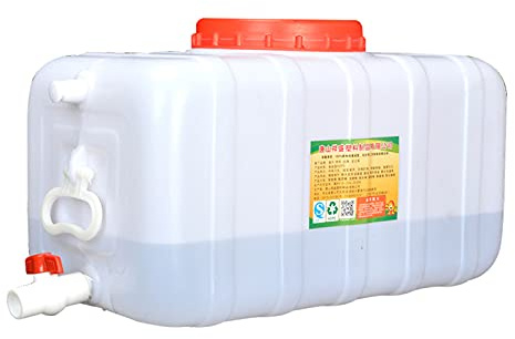 BNALU Bidon Agua 25L/45L/75L/100L/160L/200L Tanque De Agua，Cubo De Plástico，Torre De Agua Espesada Rectangular De Grado Alimenticio con Grifo para Almacenamiento De Agua Doméstico(Size:25L)