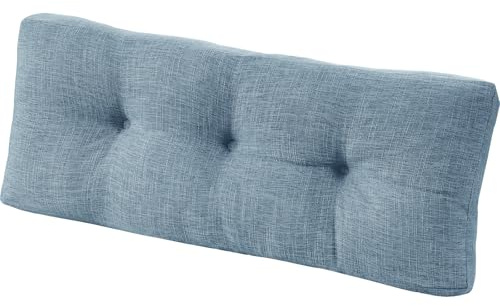 downluxe Indoor Bench Cushion for Indoor Furniture, Non-Slip Tufted Overstuffed Textured Foam Bench Seat Cushion, 36 X 14 X 4, Blue, 1 Pack