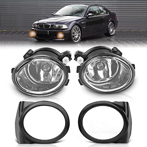AutoBeeDen Nebelscheinwerfer für BMW (E46 E39 M-Tech Stoßstange M Sport Paket) 3er 5er M3 M5, 09/2000-12/2007, (HB SDN WGN CPE CONV) (Klar)