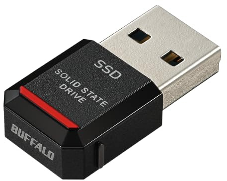 [Amazon.co.jp Limited] Buffalo SSD External 1 TB Ultra Compact Portable PS5 / PS4 Compatible (Manufacturer's Operation Confirmed), USB3.2 Gen2, Reading Speed, 600MB/s Black, Eco Packaging,