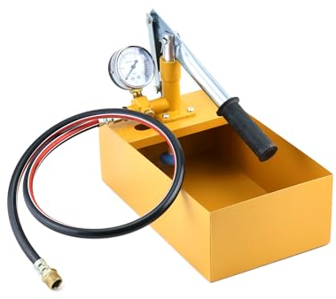 QWORK® Manual Pressure Test Pump, 25 Bar Hydraulic Test Pump for Water Pipes and Underfloor Heating Systems