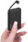 5000mAh Boxmo Mini Power Bank Lightweight Portable USB External Battery Charger with Built-In USB-C Cable Compatible/Replacement For iPhone Samsung Android Mobile Phone Pocket Size Compact (Black)