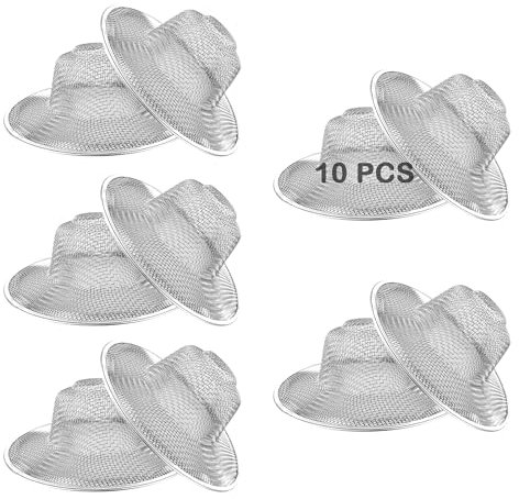 Beyoslf 10 coladores de fregadero de cocina de malla metálica, cesta de acero inoxidable de 4.4 pulgadas, trampa de filtro de fregadero de cocina, colador de drenaje de malla para la mayoría de