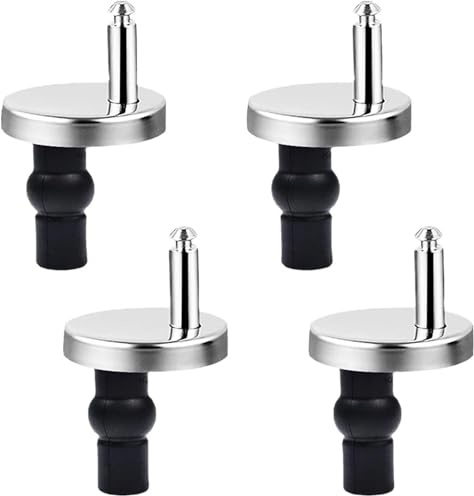 4 Pièces Durable Abattant WC de Toilettes à Charnière Fixations, Fixation Abattant WC Universelles Abattant, Charniere Abattant en Acier Inoxydable avec vis