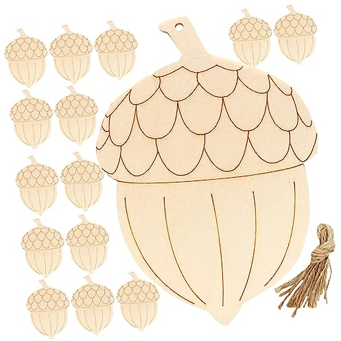 SEWACC 20 Stück Holzanhänger in Zapfen-form Seil Diy Weihnachts-tannenzapfen-ornament Holzspäne Für Weihnachtsbaumdekoration Holzscheiben Zum Aufhängen An Wänden Fenstern Veranden Oder We