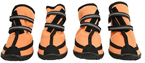 QANYEGN wasserdichte, rutschfeste Hundestiefel, Hundeschuhe mit Krallenschutz, Outdoor-Hundeschuhe für mittelgroße und große Hunde zum Wandern und Laufen mit Hunden (S)