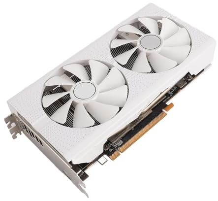PUSOKEI Tarjeta Gráfica RX470 de 8GB, Tarjeta de Vídeo PCI Express 3.0 GDDR5 256 bits para Juegos de PC, DirectX 12, Salida HDMI, Tarjeta Gráfica de Doble Ventilador para Oficina y Juegos