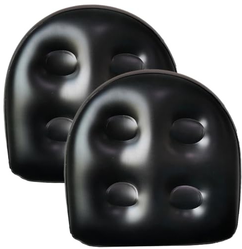 Hot Tub Accessories, 2Pcs Inflatable Booster Seat 18.5x14.6x5.9'' Spa & Back Support Inflatable Hot Tub Seat with Suction Cup Hot Tub Seat PVC Hot Tub Booster Seat for Adults, Black