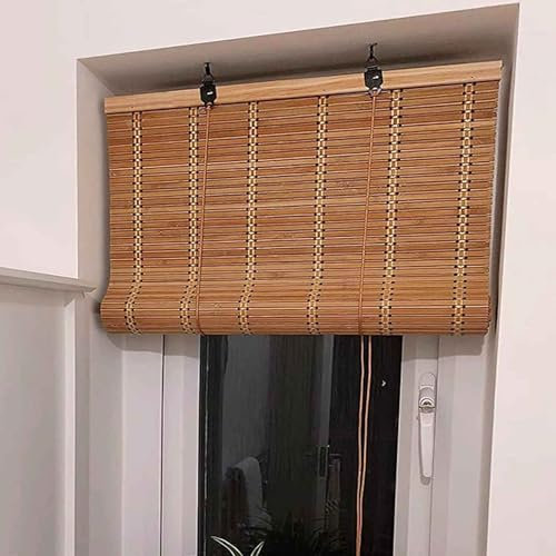 Bambusrollo für den Außenbereich, für Sichtschutz, anpassbar, Sonnenschutz, Wärmedämmung, Raffvorhänge, ideal für Zuhause, Veranda