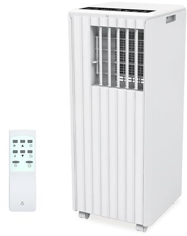 GarveeTech Aire acondicionado portátil 8000 Btu con control remoto, deshumidificador, ventilador, kit de escape de ventana incluido