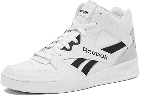 Reebok Royal BB4500 Hi2 High Top Sneakers for Men, Black or White Mens Basketball Shoes, Medium or Wide Width Size 7 to 14 Athletic Mens Shoes, Chalk/Black/Moon, 9 UK
