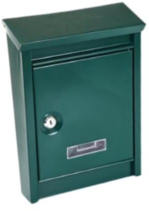 Gralara Buzón de montaje en la pared Caja de entrega de metal bloqueable Caja de sugerencias de gran capacidad de gran capacidad, Verde