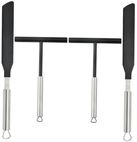 Holibanna 2juegos Raspadores De Acero Inoxidable Herramientas Para Hacer Crepes y Pasteles Espátula Para Extender Crema Tortas Utilidad De Cocina Para Repostería Para Postres Caseros
