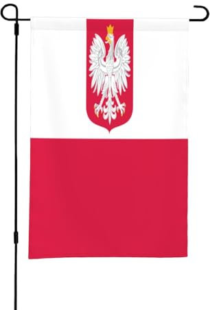 Bandera de Polonia 30,5 x 45,7 cm Bandera decorativa de doble cara - Banderas de jardín para exteriores, perfectas para terraza, dormitorio y jardín