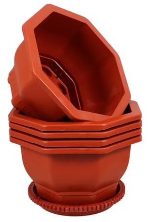 iplusmile 5stücke Blumentopf Für Zimmerpflanzen Kleine Pflanzgefäße Für Sukkulenten Orchideentopf Indoor Outdoor Bonsai Topf Mit Stilvollem Design Vielseitiger Pflanztopf Für Garten
