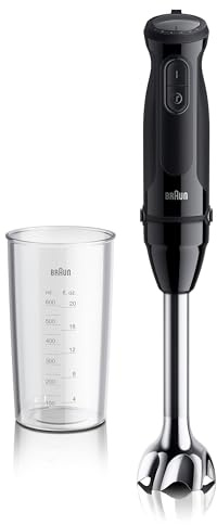 Braun MQ50001M Vario Hand Blender – 21-Speed Handheld Immersion Blender with PowerBell VPlus, TurboBoost & EasyClick Systems, Stainless Steel Blades, SplashControl, 500W, Hand Blenders for Smoothies