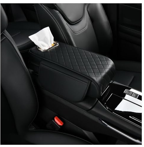 HKSOPC Coussin Accoudoir Voiture pour Renault Kadjar 2015 2016 2017 2018 2019 2020 2021 2022, Protection de Couvercle de la Console Centrale, Housse d'accoudoir Coussin d'Accoudoir Voiture en Cuir