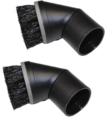 2 Pack Swivel Dusting Brush Attachment Fits for Miele S Series Vacuum SSP-10, Universal Natural-Bristle Swivel Neck Round Dusting Brush, 07132710 Vacuum Cleaner (35mm)