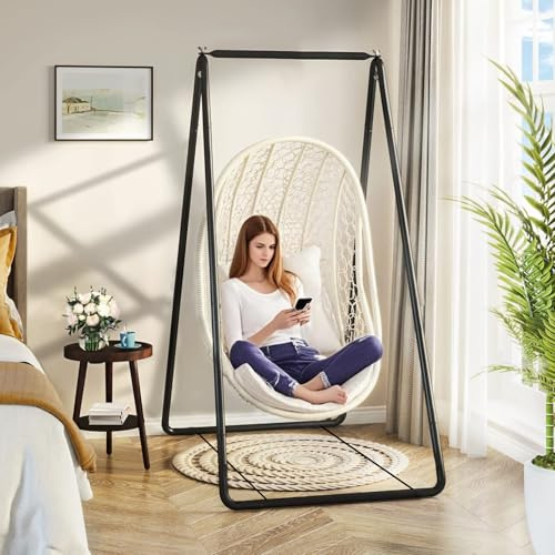 pofluany Support de chaise hamac solide en forme de A, support de chaise suspendue avec forte capacité de charge en forme de A, charge maximale 100 kg, support de chaise balançoire suspendue pour