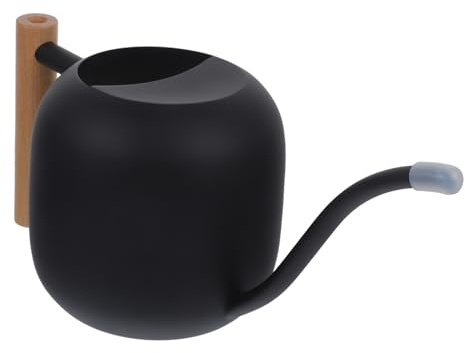AKOOSY Regadera Metálica con Mango de Madera Ergonómico para Riego para Plantas Interiores y Suculentas Diseño Duradero y