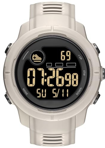 findtime Smartwatch Herren Damen Große Touchdisplay Fitness Tracker mit Schrittzähler Herzfrequenz Schlafmonitor 24/7 IP68 Wasserdicht Sportuhr Fitnessuhr Minimalistische Design Outdoor Weiß
