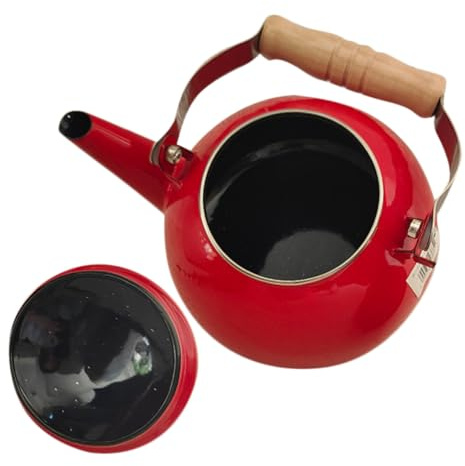 Bollitore Smaltato Rosso 1, 5l in Smalto per Fornello