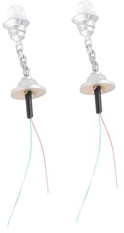 Parliky 2pièces Mini Lustre Décoratif Lampe Suspendue Miniature pour Maison de Poupée Éclairage Paysager pour Table de Sable