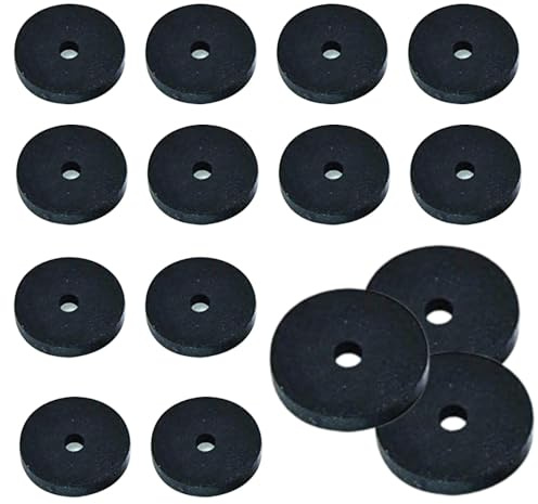 Flat Rubber Tap Washers 1/2 Black Flat Rubber O Ring Washers for Outdoor Garden & Plumbing Sink/Bath Taps Basin Shower Seal Drip Pack of 15
