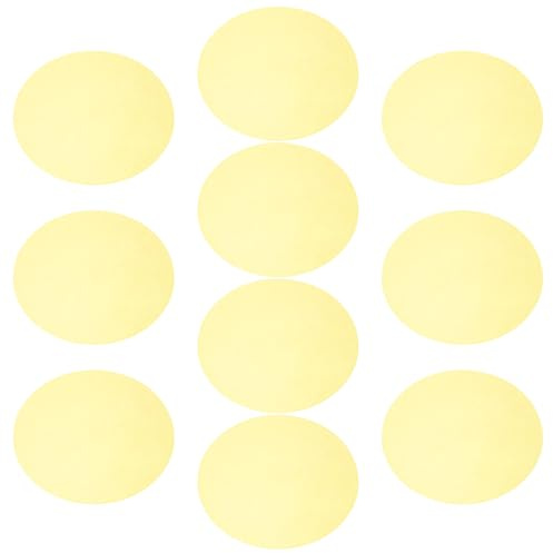 IMIKEYA Pellicola Autoadesiva Tonda Gialla 10 Pezzi per Diffusione Luce LED e Faretti, Filtro Correttivo per Atmosfera Calda in Camere da Letto e Sale da Pranzo