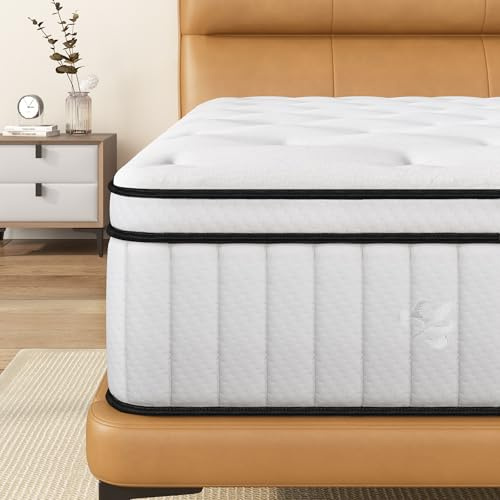 AuraCraft Matelas Double Matelas à Ressorts Ensachés,140 x 200 x 25 cm