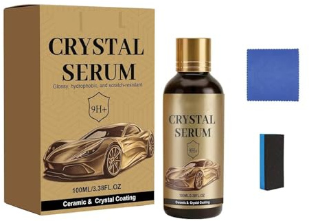 Ptz Crystal Serums – 100ml Hochenergetische Graphen-Keramikversiegelung Für Autos, 9H Graphenversiegelung Für Fahrzeugaufbereitung, Verbesserte Härte & Glanz, Wasserabperleffekt Für Lack,Glas & Felgen