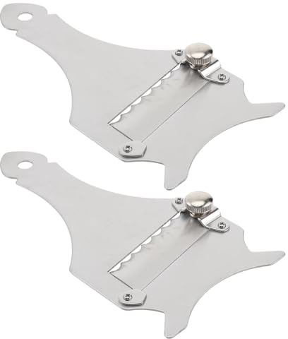 HEALLILY Herramienta Multifunción de Acero Inoxidable para Cocina, Rallador de Trufa y Cortador de Chocolate Ajustable de 2 Piezas para Decorar Postres y Bebidas