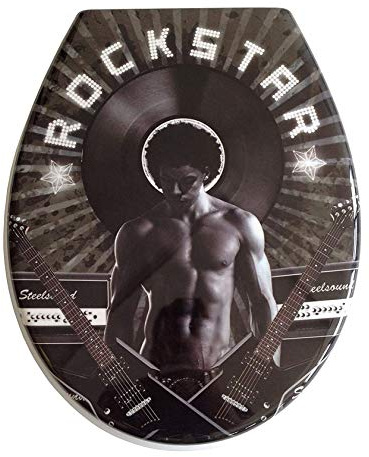 Duroplast WC Sitz Klobrille Modell Rockstar mit Absenkautomatik, zur Reinigung abnehmbar, 59825