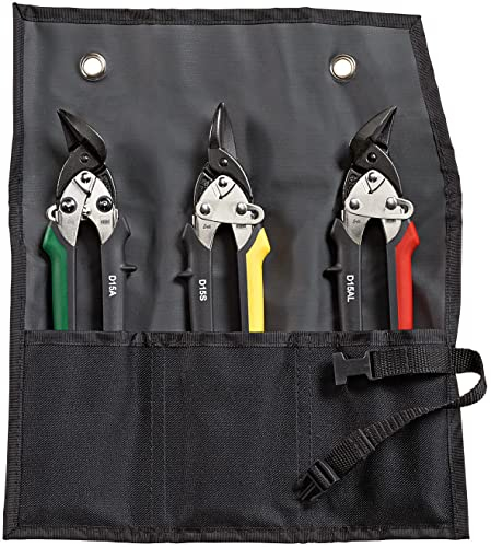 BESSEY ErdiIdeal-Scheren-Set Rolltasche DSET15, Rolltasche enthält 1x D15A 1 x D15S und 1 x D15L