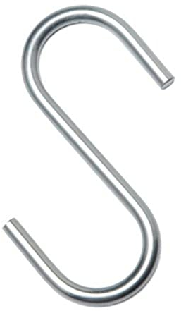 Merriway Gancio a S in acciaio per cucina BZP Confezione da 10 (25 x 2,4 millimetri) Argento