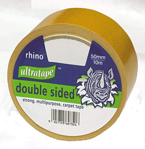 Ultratape 2 X 50mmx10m ROLL DOUBLE SIDED ADHESIVE PVC CARPET TAPE NEW