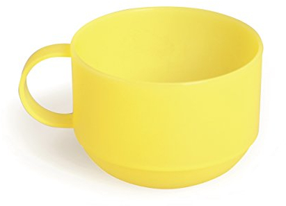 Excelsa Rainbow Tazza Jumbo 0.50 Litri, Plastica, Giallo, 11 x 11 x 8 cm