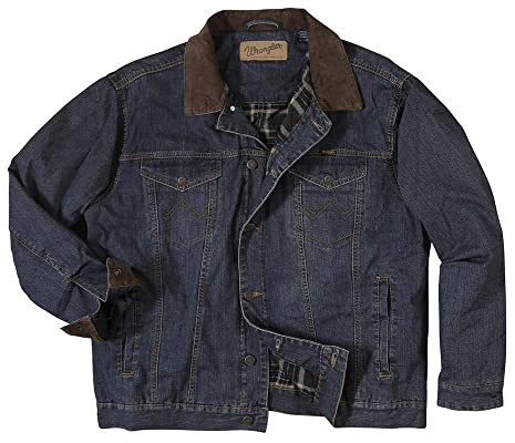 Wrangler Men's Western Concealed Carry Blanket Lined Denim Jacket