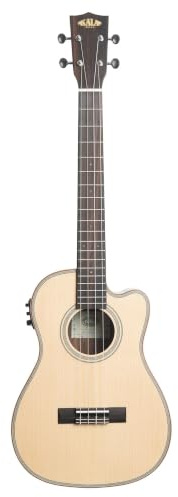 Kala Bariton-Cutaway aus massivem Fichtenholz, gestreift, mit EQ
