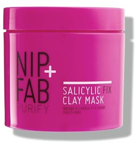 Nip + Fab Salicylic Fix Face Clay Mask 170 ml, Pink Clay Mask for Congested Skin, Deeply Cleanses the Skin, Unblocks Clogged Pores, Removes Toxins and Impurities