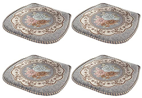SRHWBF 4er Set Sitzkissen Sitzpolster Stuhlkissen Outdoor & Indoor Kissen Weiche Kissen für Gartenstühle Memory-Foam Kissen (F5 48cm/19in(4 Pack))