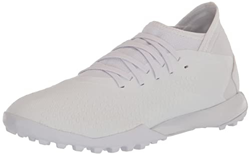 Adidas Unisex Predator Accuracy.3 Turf Soccer Shoe, White/White/Black, 8.5 US Men
