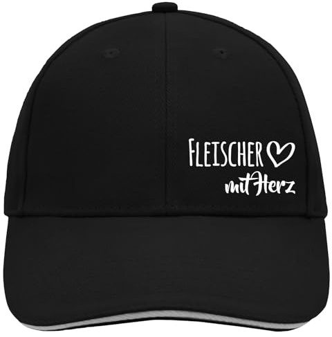 Huuraa Cappy Mütze Fleischer mit Herz Geschenk | Baseballkappe Basecap Kappe Geschenkidee Unisex Baseball Cap