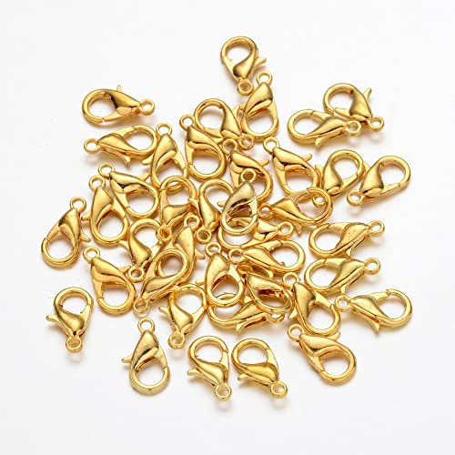 Craftdady 100 Stück Legierung Golden Lobster Claw Clasps Papagei Trigger Links Connector Clasps Snap Hooks for DIY Crafting Key Chain Handbag Chain Making