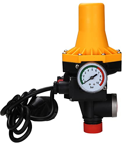 Jopassy 1100 W, 9000 l/h, controllo della pompa, interruttore a pressione per acqua con cavo, regolatore di pressione 10 bar, IP65, regolatore di flusso per pompa dell'acqua domestica (1,5-3 bar)