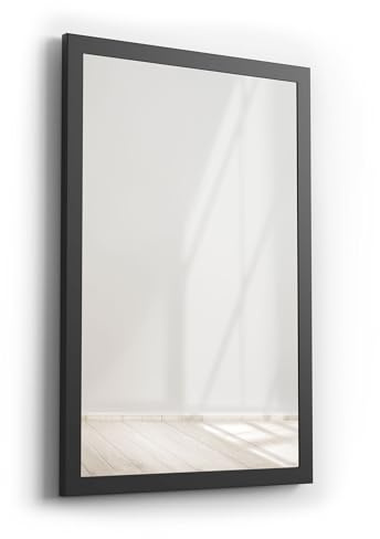 Picati Spiegelrahmen Klassiko inkl. Spiegel | Schwarz | Spiegelmaß: 40x60 / 60x40cm | zzgl. 5 cm Rahmen | Wandspiegel | in 11 Größen