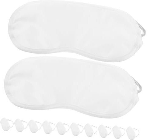 GLEAVI Augenmaske Verrutschen 60 Stk Einweg-augenmaske Satin-augenmasken Für Nickerchen Augenabdeckung Nachtschlafmasken Schlafpflaster Aus Seide Party- Kind Polyester Weiß Partybedarf Tragbar
