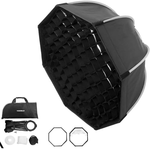 Softbox a nido d'ape, ombrello ottagonale per fotografia softbox per YIDOBLO ZC-100BI, ZC-100C e ZC-150BI, illuminazione COB con adattatore Bowens + per studio, YouTube, Vlog, Live, ecc