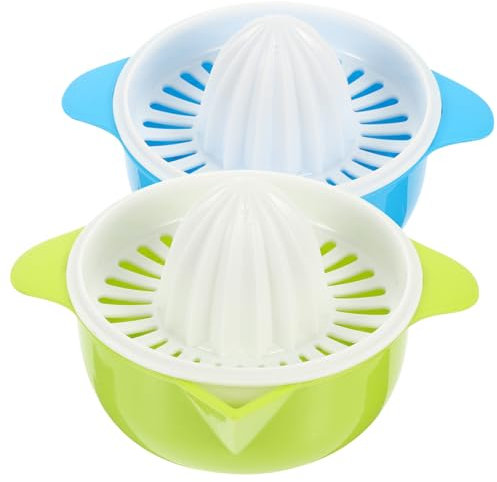 PRETYZOOM 2pcs Manual Juicer Hand Extractor Portable Juicer Fruit Juice Squeezer Manual Juice Maker Orange Juicer Glass Lemon Juicer Citrus Juicer Lemons Plastic